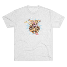 Load image into Gallery viewer, Playful Yellow Labrador Retriever Dog Graphic Tee | Cute Yellow Lab Puppy Paw Print T‑Shirt