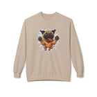 Playful Pug Crewneck Sweatshirt - Cozy Unisex Fleece, Dog Lover Gift, Pet Apparel, Cute Sweatshirt, Fun Dog Design