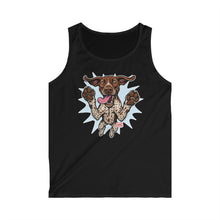 Load image into Gallery viewer, Dog Jumping Graphic Tank Top — Playful Pointer Design for GSP Dog Lovers