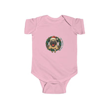 Load image into Gallery viewer, Cute Christmas Pug Baby Bodysuit, Infant Holiday Outfit, Newborn Christmas Apparel, Baby Shower Gift, Adorable Christmas Onesie, First Christmas
