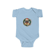 Load image into Gallery viewer, Cute Christmas Pug Baby Bodysuit, Infant Holiday Outfit, Newborn Christmas Apparel, Baby Shower Gift, Adorable Christmas Onesie, First Christmas