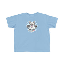 Load image into Gallery viewer, Happy Jumping Husky Toddler Tee | Cute Dog Paw Print