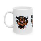 Dachshund Happy Pup Ceramic Mug (11oz & 15oz)