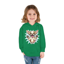 Load image into Gallery viewer, Happy Jumping Chihuahua Toddler Hoodie | Cute Dog Paw Print Design