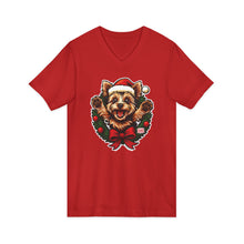 Load image into Gallery viewer, Joyful Christmas Yorkie Tee, Holiday T-Shirt, Festive Pet Shirt, Merry Christmas Top, Unisex Dog Lover Gift