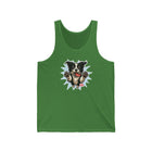 Cute Border Collie Dog Graphic Unisex Jersey Tank Top, Casual Summer Top, Pet Lover Gift, Dog Mom Apparel, Animal Lovers Clothing