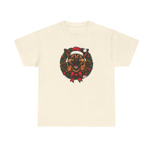 Load image into Gallery viewer, Christmas GSD Puppy Shirt, Holiday T-Shirt, Unisex Cotton Tee, Santa German Shepherd Dog Shirt
