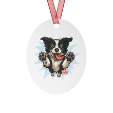 Load image into Gallery viewer, Metal Ornaments for Border Collie Lovers, Cute Pet Decoration, Personalized Holiday Gift, Customizable Dog Ornament, Pet Memorial Keepsake
