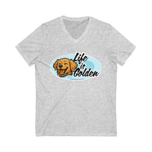 Load image into Gallery viewer, Golden Retriever T-Shirt, Dog Lover Gift, Cute Puppy Tee, Animal Face Shirt, V-Neck Top, Golden Puppy Mom