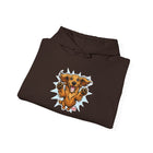 Happy Leaping Dachshund Illustration Hoodie | Smiling Dog Art