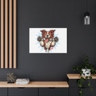 Happy Border Collie Illustration Canvas | Matte Stretched 1.25"