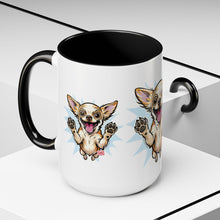 Load image into Gallery viewer, Chihuahua Happy Pup Accent Coffee Mug – Cute Dog Lover Gift (11/15oz)