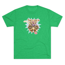 Load image into Gallery viewer, Playful Yellow Labrador Retriever Dog Graphic Tee | Cute Yellow Lab Puppy Paw Print T‑Shirt