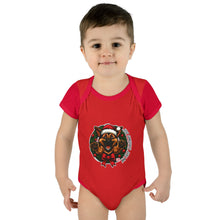 Load image into Gallery viewer, Christmas German Shepherd Puppy Bodysuit for Infants, Cute Baby Outfit, Baby Shower Gift, Infant Christmas Apparel, Adorable  GSD Babywear