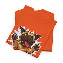 Load image into Gallery viewer, Playful Pug Unisex Tee - Fun Pet Lover T-Shirt, Gift for Dog Owners, Casual Attire, Animal Enthusiast Apparel, Cute Graphic Tee