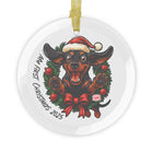 Dachshund Glass Ornaments, First Christmas Ornament, Puppy Lover Gifts, Holiday Decor, Dog Lover Gift, Cute Christmas Decoration