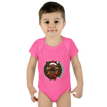Load image into Gallery viewer, Christmas German Shepherd Puppy Bodysuit for Infants, Cute Baby Outfit, Baby Shower Gift, Infant Christmas Apparel, Adorable  GSD Babywear