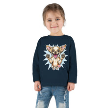 Load image into Gallery viewer, Happy Jumping Chihuahua Toddler Tee | Cute Dog Illustration