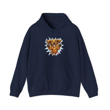 Load image into Gallery viewer, Happy Leaping Dachshund Illustration Hoodie | Smiling Dog Art