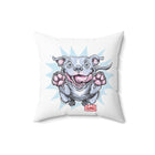 Happy Jumping Bluenose Pit Bull Pillow | Playful Dog Illustration, Throw Pillow