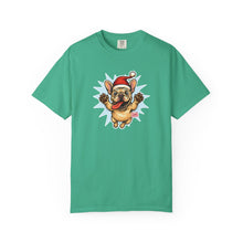 Load image into Gallery viewer, Festive French Bulldog T-shirt, Holiday Shirt, Unisex Tee, Dog Lover Gift, Christmas Apparel, Cute Pet T-shirt