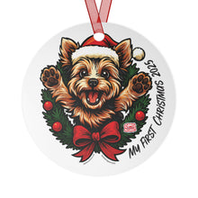 Load image into Gallery viewer, Yorkie Lover's Ornament, Personalized Pet Christmas Decor, My First Christmas 2025 Decoration, Custom Pet Keepsake