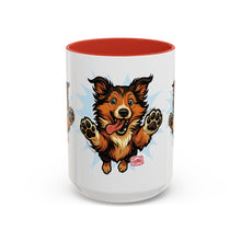 Load image into Gallery viewer, Playful Collie Puppy Accent Coffee Mug - Perfect Gift for Dog Lovers, Pet Owners, Animal Enthusiasts, Birthday, Holidays
