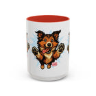 Playful Collie Puppy Accent Coffee Mug - Perfect Gift for Dog Lovers, Pet Owners, Animal Enthusiasts, Birthday, Holidays