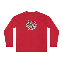 Load image into Gallery viewer, Red and White Border Collie Illustration Long Sleeve Shirt | Dog Art