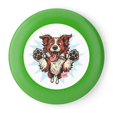 Load image into Gallery viewer, Happy Border Collie Catch Illustration Frisbee | Dog Disc, Outdoor Play