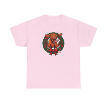 Load image into Gallery viewer, Festive Vizsla Dog Graphic Tee | Unisex Heavy Cotton Shirt for Dog Lovers, Holiday Gift, Animal Lover Apparel, Christmas Tee, Cozy Comfort