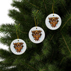 Happy Jumping Dachshund Ornament | Ceramic 2-Side Print