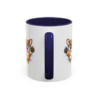 Excited Leaping Corgi  Accent Coffee Mug - Cute Dog Lover Gift (11oz)