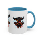 Dachshund Jumping Dog Accent Coffee Mug Cute Wiener Dog Gift (11oz)