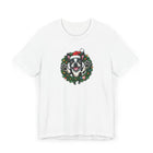 Christmas Boston Terrier Dog Wreath T-Shirt, Holiday Bostie Shirt, Funny Xmas Tee, Unisex Gift, Dog Lover Apparel, Festive Casual Wear