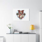 Happy Border Collie Illustration Canvas | Matte Stretched 1.25"