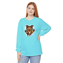 Load image into Gallery viewer, Happy Collie Dog Design Long Sleeve T-Shirt for Dog Lovers