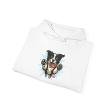 Load image into Gallery viewer, Cozy Border Collie Dog Lover's Hoodie, Unisex Heavy Blend Sweatshirt, Cute Pet Gift, Men's Hoodie