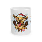 Festive Yellow Labrador Retriever Dog Mug - Perfect Holiday Gift for Dog Lovers, Fun Pet Mug, Christmas Present, Adorable Puppy Design