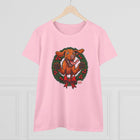 Festive Vizsla Dog Lover's Tee, Cute Animal T-Shirt, Holiday Gift, Casual Wear, Fun Christmas Design, Wreath Print Top