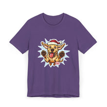 Load image into Gallery viewer, Funny Yellow Labrador Retriever Dog Christmas T-Shirt, Unisex Holiday Tee, Cute Pet Shirt, Dog Lover Gift, Santa Dog Design, Festive Apparel
