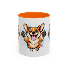 Load image into Gallery viewer, Corgi Coffee Mug - Cute Happy Corgi Accent Mug (11oz)