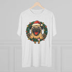 Festive Pug Christmas Tee, Holiday Shirt, Dog Lover Gift, Cute Animal Apparel, Unisex Crew Neck, Unique Christmas Present
