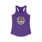 Women's Ideal Racerback Tank featuring the OMG You're Home Red and White Border Collie