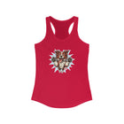 Women's Ideal Racerback Tank featuring the OMG You're Home Red and White Border Collie