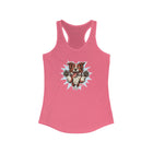 Women's Ideal Racerback Tank featuring the OMG You're Home Red and White Border Collie