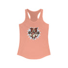 Women's Ideal Racerback Tank featuring the OMG You're Home Red and White Border Collie