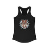 Women's Ideal Racerback Tank featuring the OMG You're Home Red and White Border Collie