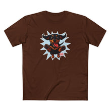 Load image into Gallery viewer, Playful Excited Dachshund Dog Leaping to Greet You - 100% Combed Cotton T-Shirt