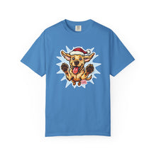Load image into Gallery viewer, Christmas Yellow Labrador Retriever Dog T-shirt, Unisex Holiday Tee, Pet Lover Gift, Festive Animal Shirt, Funny Canine Apparel